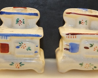 Vintage Stove Ceramic Salt and Pepper Shakers