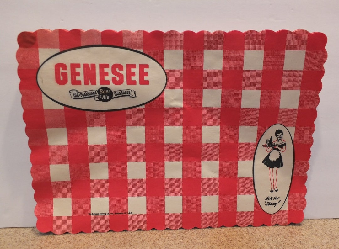 1950's Genesee Beer Ask for Jenny Paper Placemats Set of Etsy