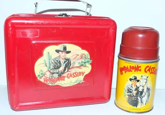 1950's Hopalong Cassidy Metal Lunch Box With Thermos - Etsy
