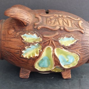 Vintage California Pottery Piggy Bank image 1