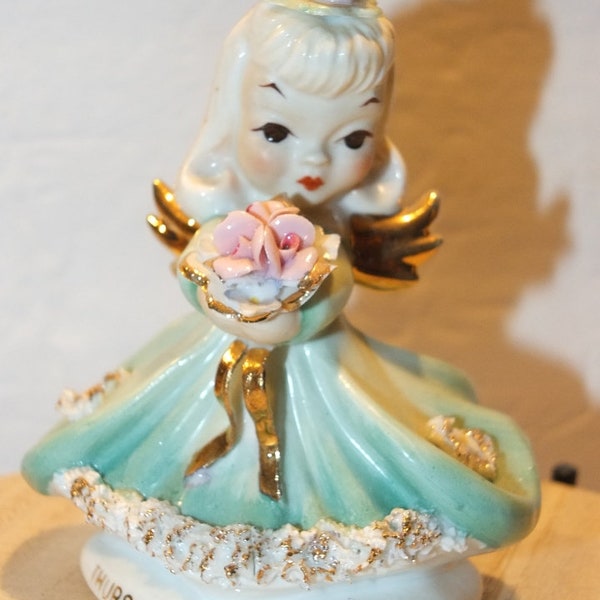 Lefton Thursday's Child Angel Figurine Lefton KW 8281 Figurine  Lefton China