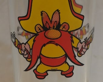 1973 Yosemite Sam Pepsi Collector Series Glass Looney Tune Character Glass