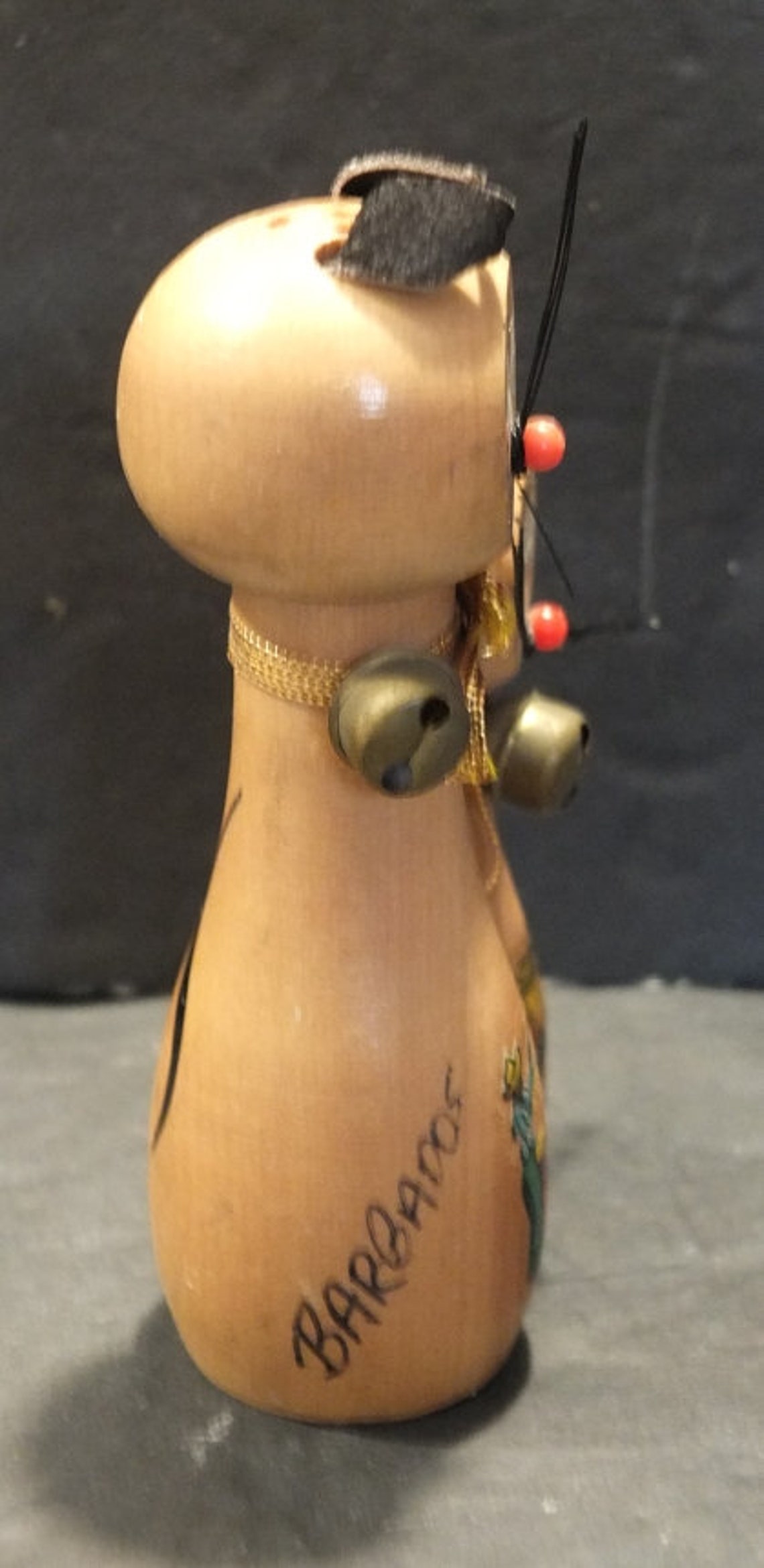 Wood Cat Salt and Pepper Shakers Vintage Barbados Etsy