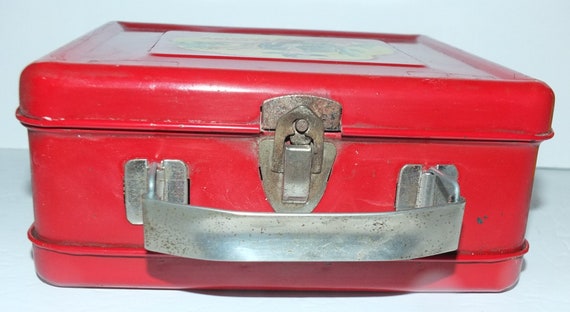 1950's Hopalong Cassidy Metal Lunch Box With Ther… - image 3