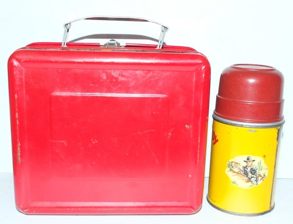1950's Hopalong Cassidy Metal Lunch Box With Thermos - Etsy
