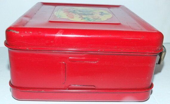 1950's Hopalong Cassidy Metal Lunch Box With Ther… - image 6