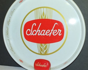 Schaefer Beer Serving Tray & Schaefer Beer Tap Handle