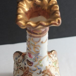 Vintage Floral Ceramic Perfume Bottle Cork Stopper image 8