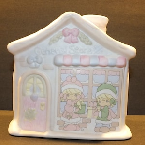 Precious Moments General Store Christmas Music Box O&#39; Come All Ye Faithful 1995