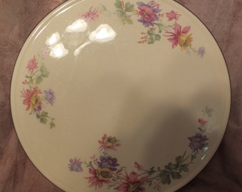 Vintage Flowered Cake Gateau Plate