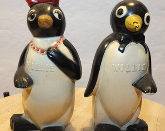 Willie & Millie Kool Cigarettes Penguins Salt and Pepper Shaker Set