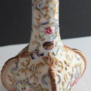 Vintage Floral Ceramic Perfume Bottle Cork Stopper image 9