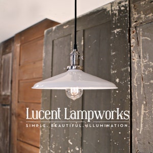 Weißmetall Kegel Schatten Pendelleuchte - 12 Zoll