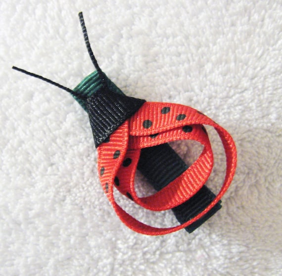 Items similar to Sculpted Ladybug Hair Clip on Etsy