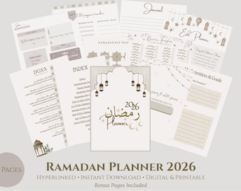 Ramadan Planner 2026 | Digital Journal, Qur'an Tracker (Digital Download) | Printable PDF