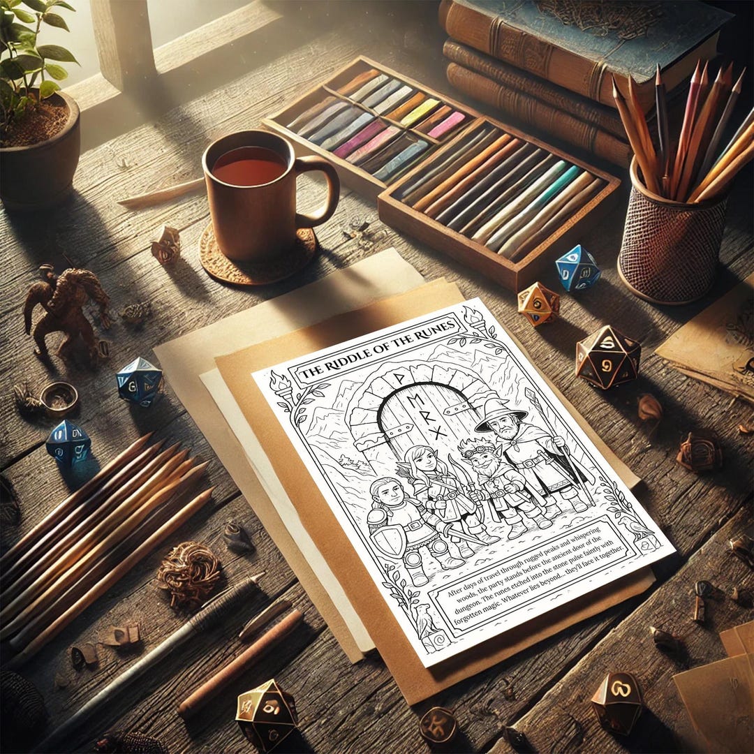 Fantasy RPG Coloring Book – Printable Digital Download for Tabletop ...