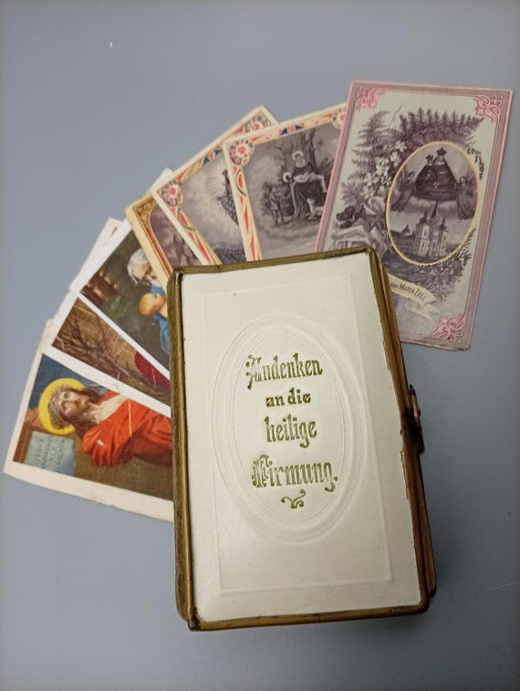 Antique Catholic Prayer Book "Mariengruß" c.1902 | Marian Devotional Book | Confirmation Keepsake | Religious Vintage Collectible