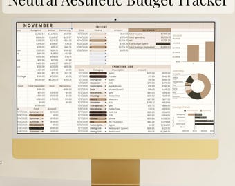 Monatliches Budget Vorlage | Neutrale Google Sheets Tabelle (Digitaler Download)