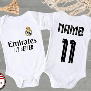 Real Madrid Body, Real Madrid Fan Baby-Shirt, Hala Madrid Baby Body, Weihnachtsgeschenk, Neujahrsgeschenk, Geburtstagsgeschenk, Geschenk für ihn