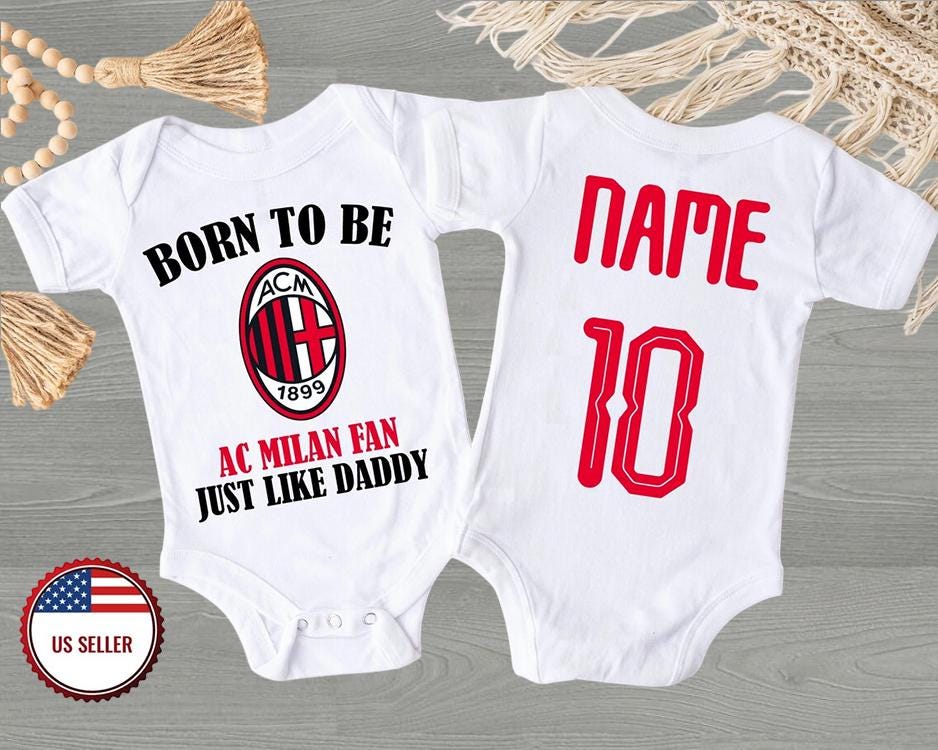 AC Milan - T-Shirt Con Logo, 100% Cotone, Prodotto Ufficiale - 9
