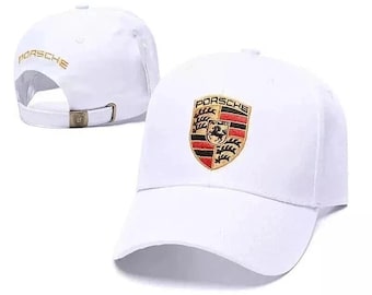 White Cap Adjustable Unisex Porsche Baseball Cap/Hat