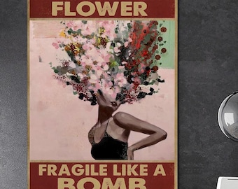 Not Fragile Like A Bomb, Feminist Quote Poster | Digital Download