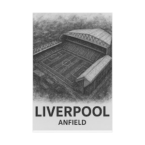 Liverpool Anfield Architecture Print, Unframed Wall Art, Football Decor, Liverpool FC Gift, Sports Fan Art