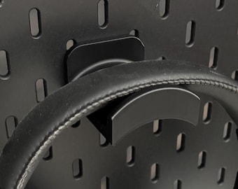 Gancio per cuffie stampato in 3D per IKEA Skadis / Supporto da 55 mm per cuffie e cavi