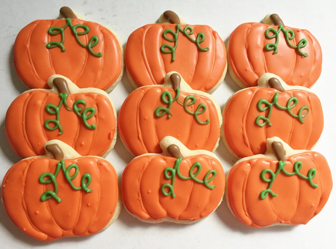 Fall/ Halloween Pumpkin Cookies, Pumpkin Cookies, Halloween Party ...