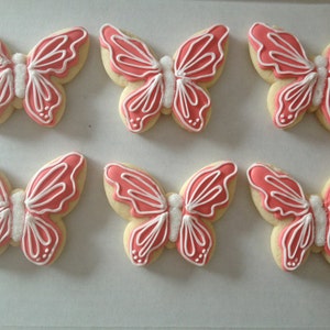 Butterfly Sugar Cookies - butterfly birthday - butterfly favors - butterfly baby shower - butterfly baptism - butterfly bridal - butterfly