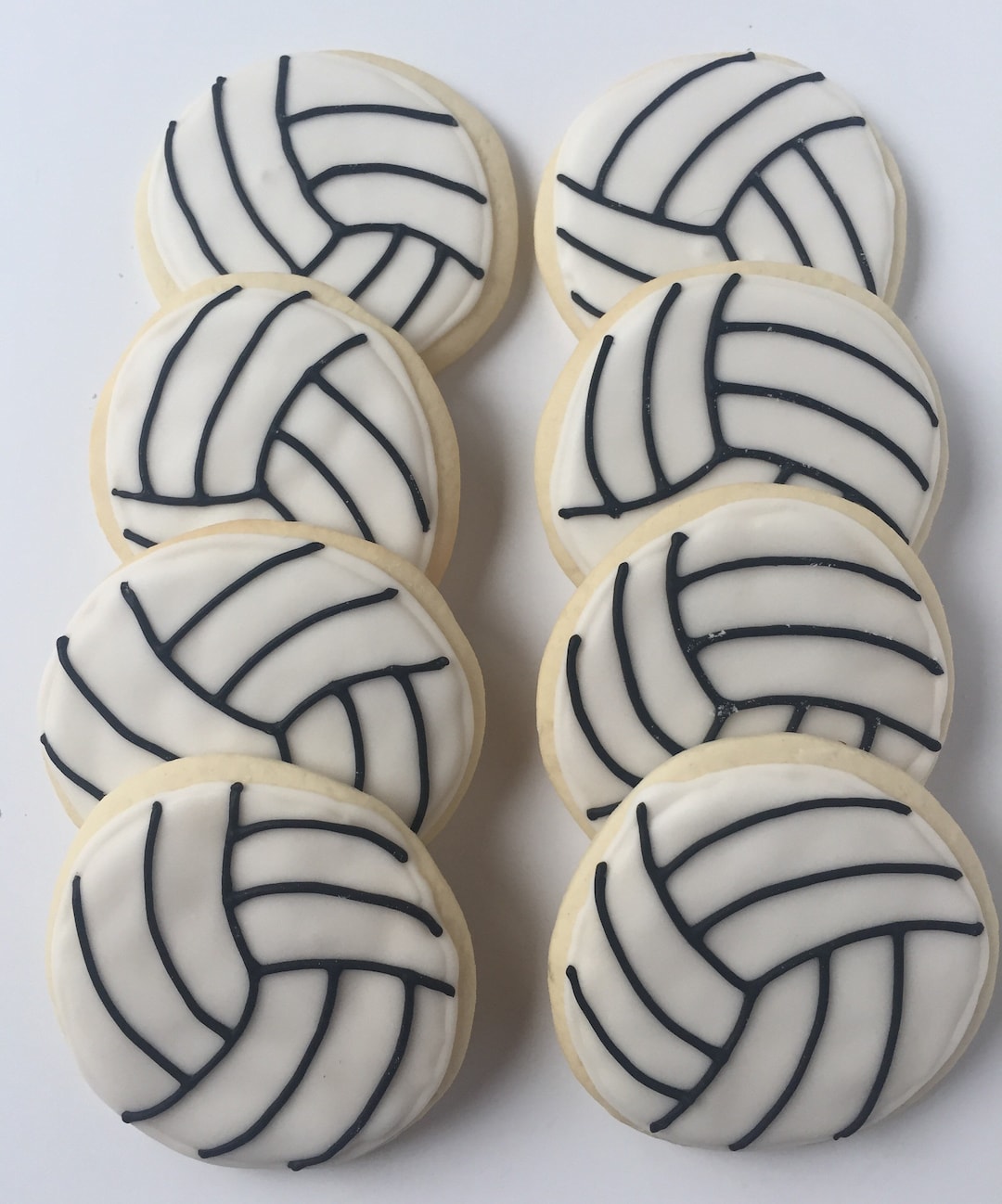 Volleyball Sugar Cookies, 12 Decorated Cookies, Volleyball Gifts, Volleyball Party Favors