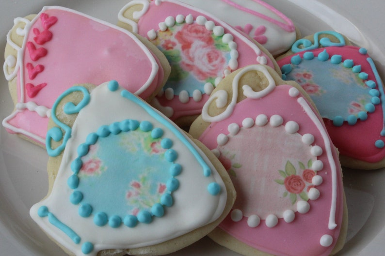 Tea Party Sugar Cookies, bridal shower, cookie favors, tea party favors, tea party birthday, tea party baby shower, tea party favors image 3