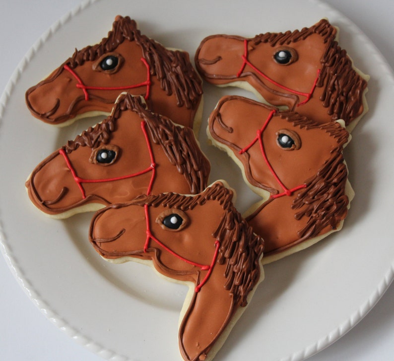 Horse Sugar Cookies Horse Party Horse Lover Horse Party Etsy