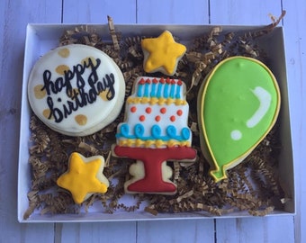 Birthday Cookie Gift box, Birthday Sugar Cookies, Birthday Gift, Birthday Gifts for Him, birthday Gift For Her, Birthday Gifts for Friend