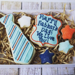 Father's Day Cookie Gift box, fathers day gift, gifts for dad, decorated cookie, Father's Day cookies, Cookie Gift Box, Sugar Cookie Gift