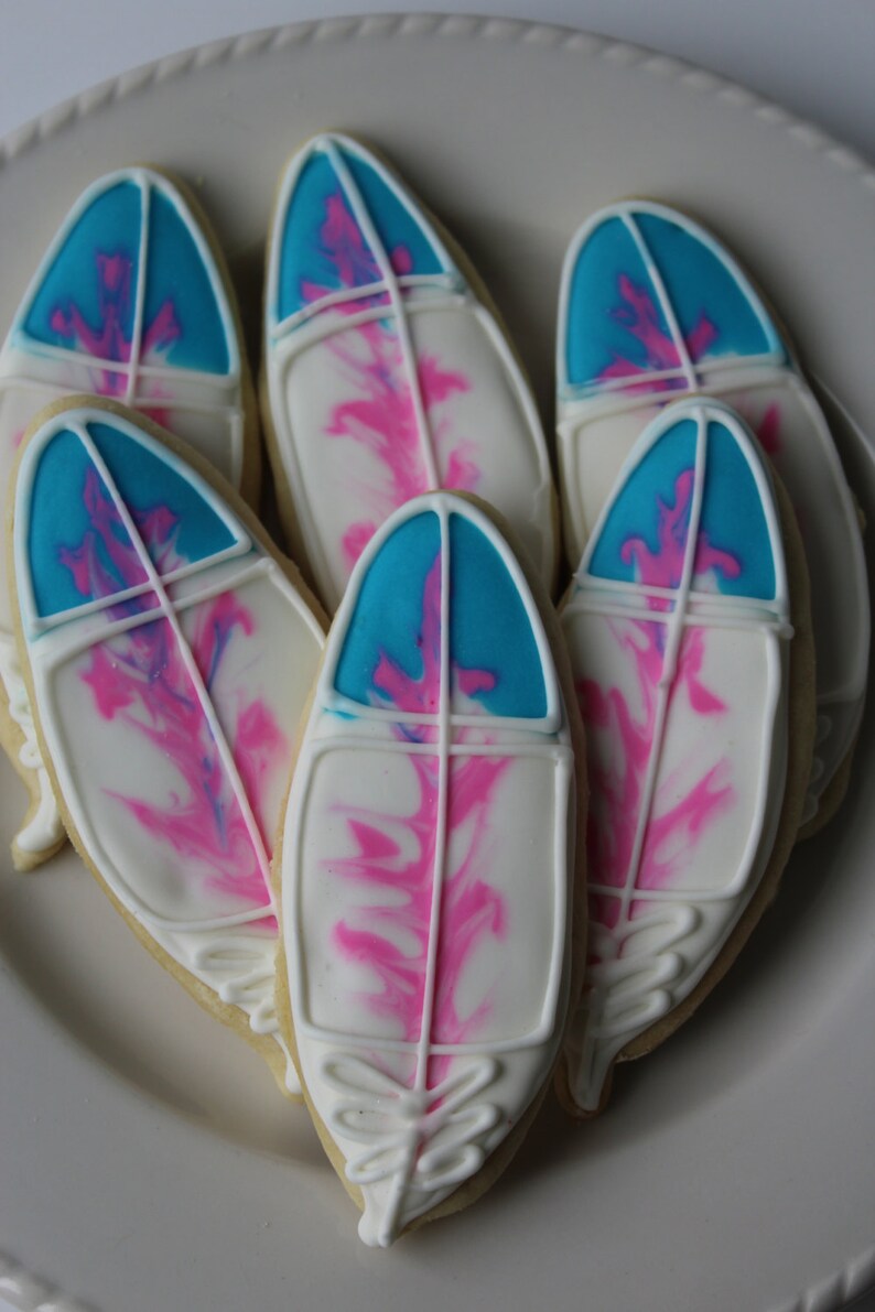 Feather Sugar Cookies / BOHO party favor/ decorated cookie/ bohemian chic image 2