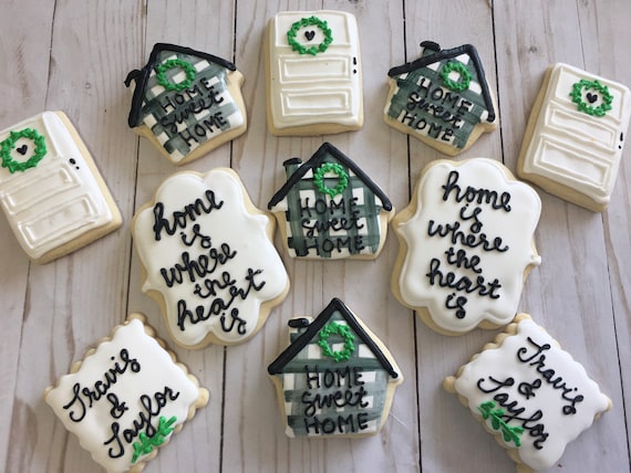 House Warming Sugar Cookies, house warming gift, housewarming gift, personalized housewarming gift, new home housewarming gift, cookies