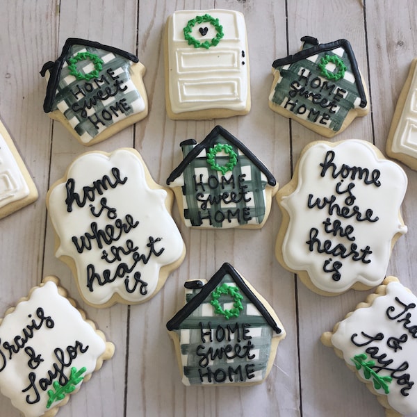 House Warming Sugar Cookies, house warming gift, housewarming gift, personalized housewarming gift, new home housewarming gift, cookies