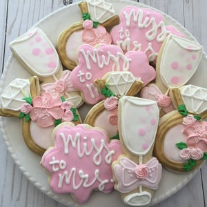 Wedding Cookies - Rustic Wedding Cookies - Bridal Shower Favors - Wedding Cookie Favors - Bridal Shower Cookies -  Engagement Cookies