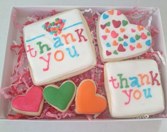 Thank You Cookie Gift Set, sugar cookies, cookies, thank you gift, staff appreciation gift, teacher thank you, employee appreciation gift