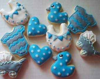 Mini Baby boy cookies (quantity 36)