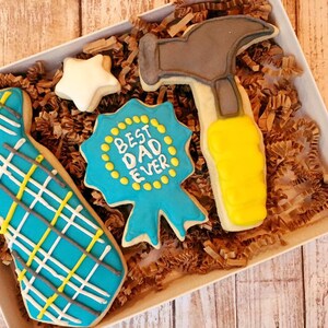 Father's Day Cookie Gift box, fathers day gift, gifts for dad, decorated cookie, Father's Day cookies, Cookie Gift Box, Tool Dad