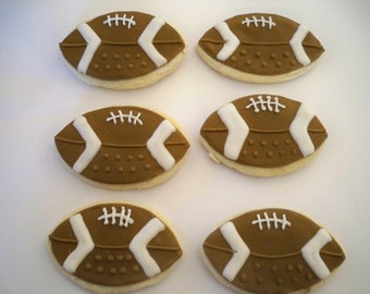 Football Sugar Cookies - football birthday - sports birthday - football favors - fantasy football - sports favors - football party