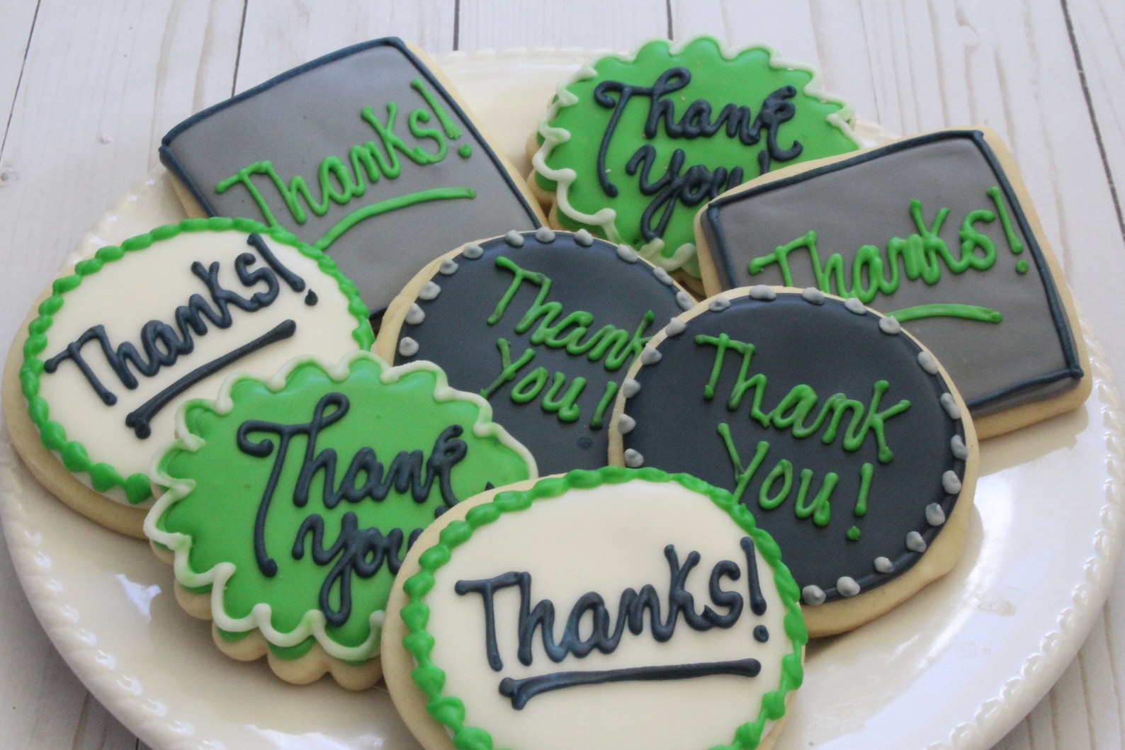 Thank You Cookie Gift Set Thank You Cookies Cookies Thank Etsy