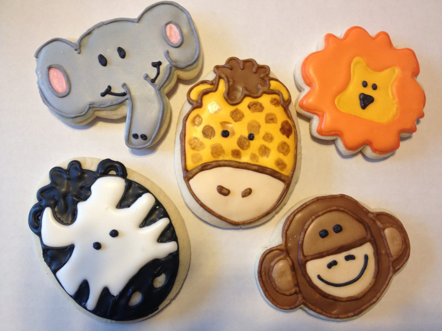Zoo Animal Birthday Sugar Cookies - Safari Birthday Party - Safari Ba…