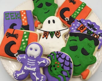 Fall/ Halloween Cookies, Halloween Party Favors, Halloween Party, decorated cookies, Halloween Cookies