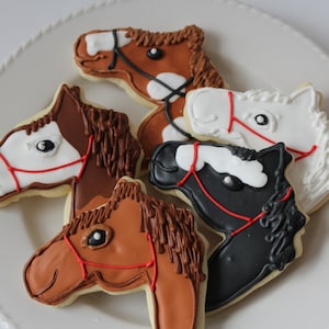 Horse Sugar Cookies, horse party, horse lover, horse party favors, cowboy party, cowboy party favors, horse cookies, decorated cookies