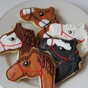 Horse Sugar Cookies, horse party, horse lover, horse party favors, cowboy party, cowboy party favors, horse cookies, decorated cookies