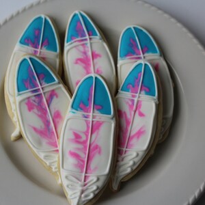 Feather Sugar Cookies / BOHO party favor/ decorated cookie/ bohemian chic image 3