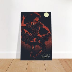 Cyborg Dancer Poster – Futuristische Sci-Fi-Illustration | Klassisches Poster aus mattem Papier